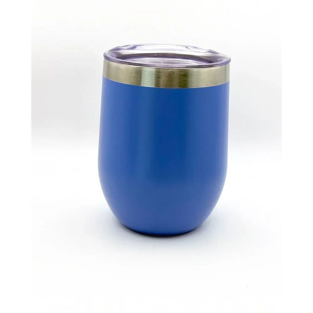 Dolly Parton Raised on Dolly 12 oz Insulated Wine Tumbler Blue Stainless Steel